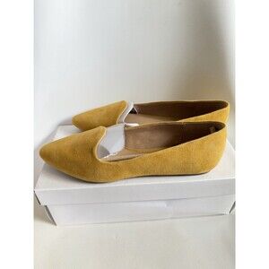 Gibson Latimer Ellie yellow sheep leather suede slip on flat sz 7.5
